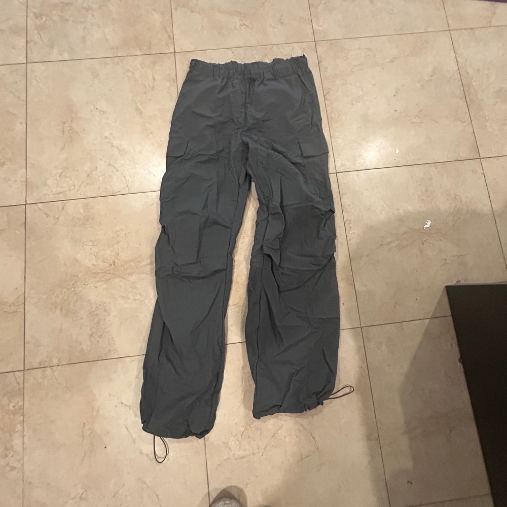 Grey Parachute Pants